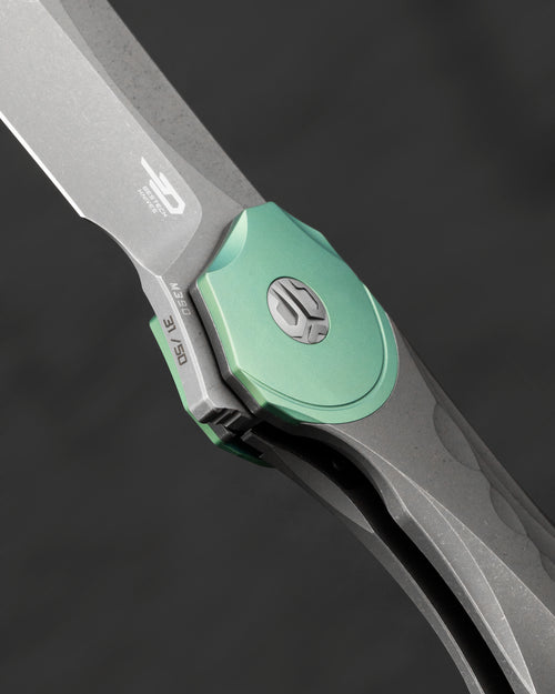 Bestech Excentrxc BT2412C M390 Blade Titanium Handle Frame Lock Folding Knife