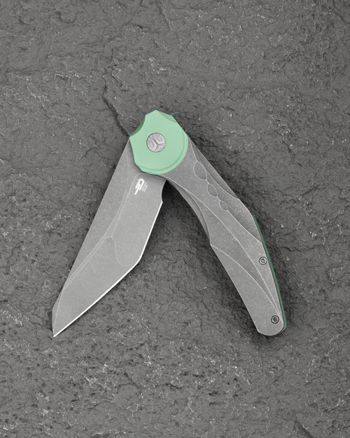 Bestech Excentrxc BT2412C M390 Blade Titanium Handle Frame Lock Folding Knife