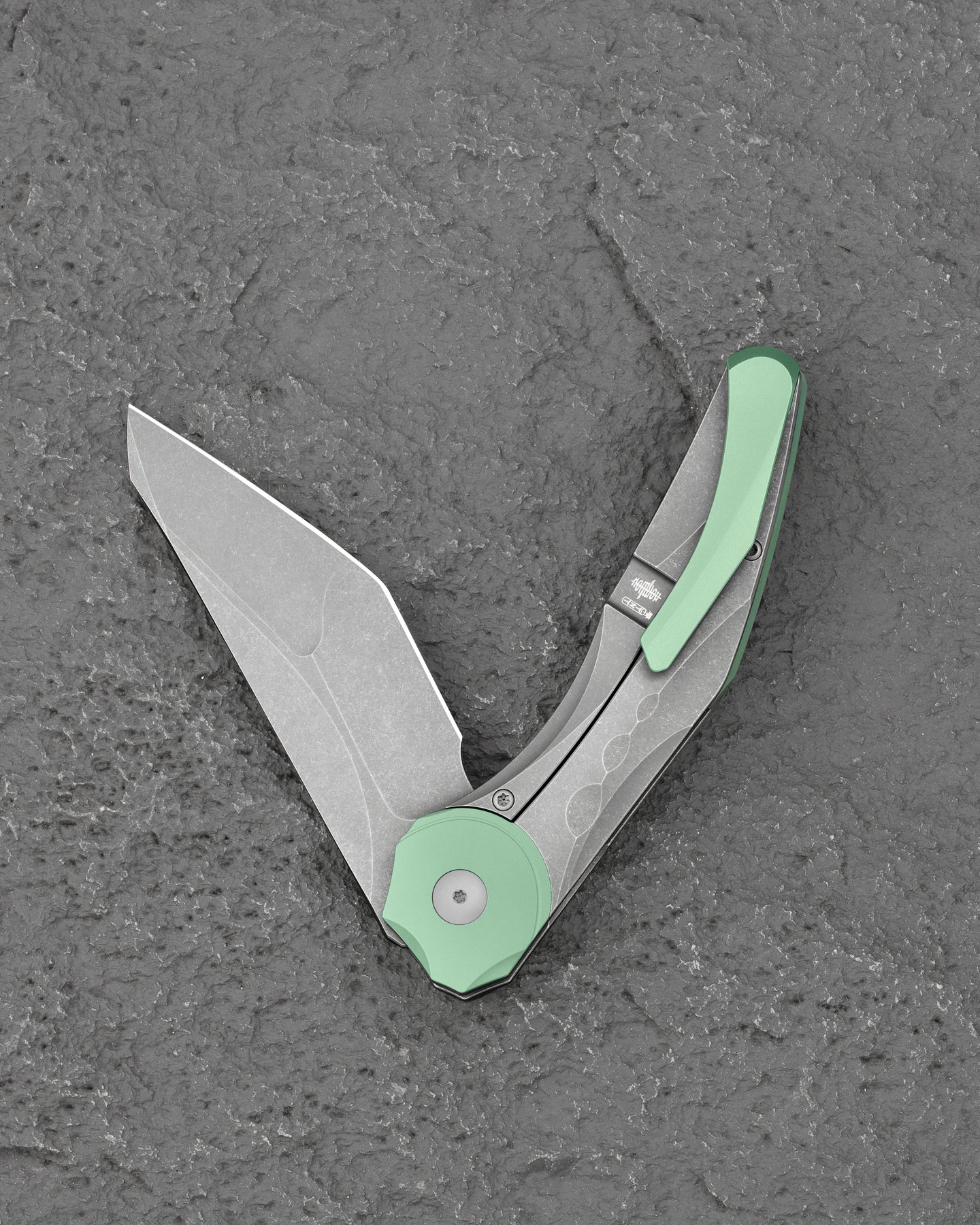 Bestech Excentrxc BT2412C M390 Blade Titanium Handle Frame Lock Folding Knife