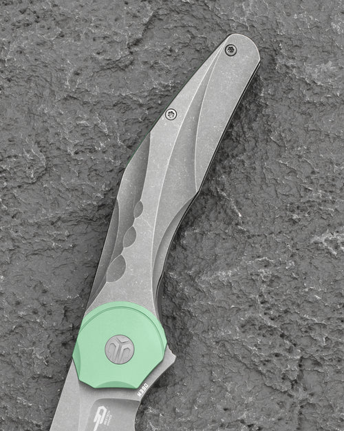 Bestech Excentrxc BT2412C M390 Blade Titanium Handle Frame Lock Folding Knife