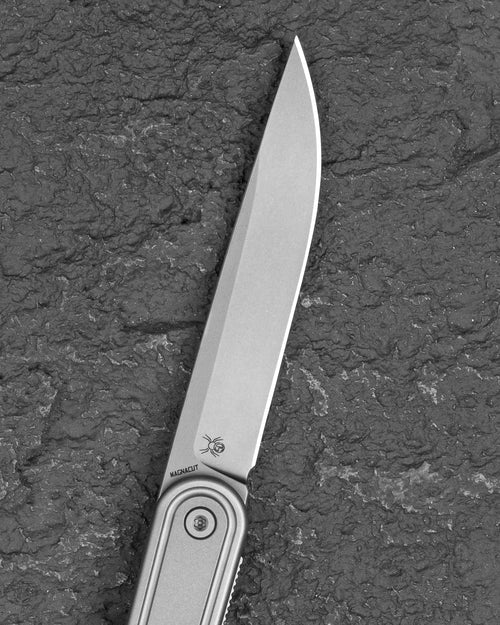 Bestech INK BT2502A MagnaCut Blade Silver Titanium Handle Liner Lock Folding Knife