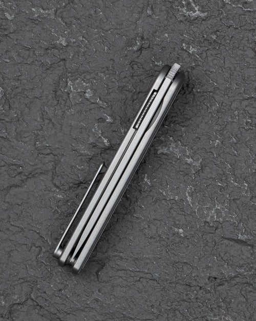 Bestech INK BT2502A MagnaCut Blade Silver Titanium Handle Liner Lock Folding Knife