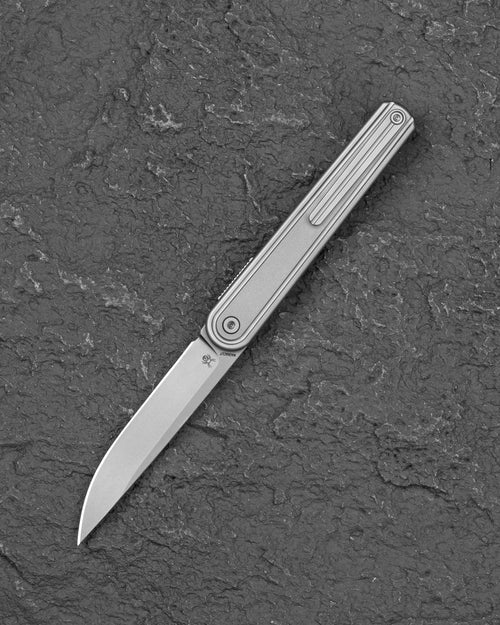 Bestech INK BT2502A MagnaCut Blade Silver Titanium Handle Liner Lock Folding Knife