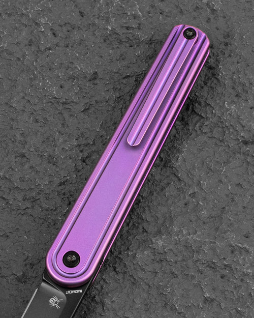 Bestech INK BT2502C MagnaCut Blade Purple Titanium Handle Liner Lock Folding Knife