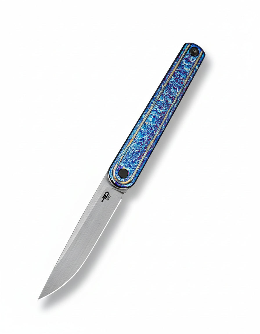 Bestech INK BT2502E MagnaCut Blade Anodizing Titanium Handle Liner Lock Folding Knife