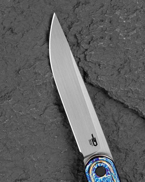 Bestech INK BT2502E MagnaCut Blade Anodizing Titanium Handle Liner Lock Folding Knife