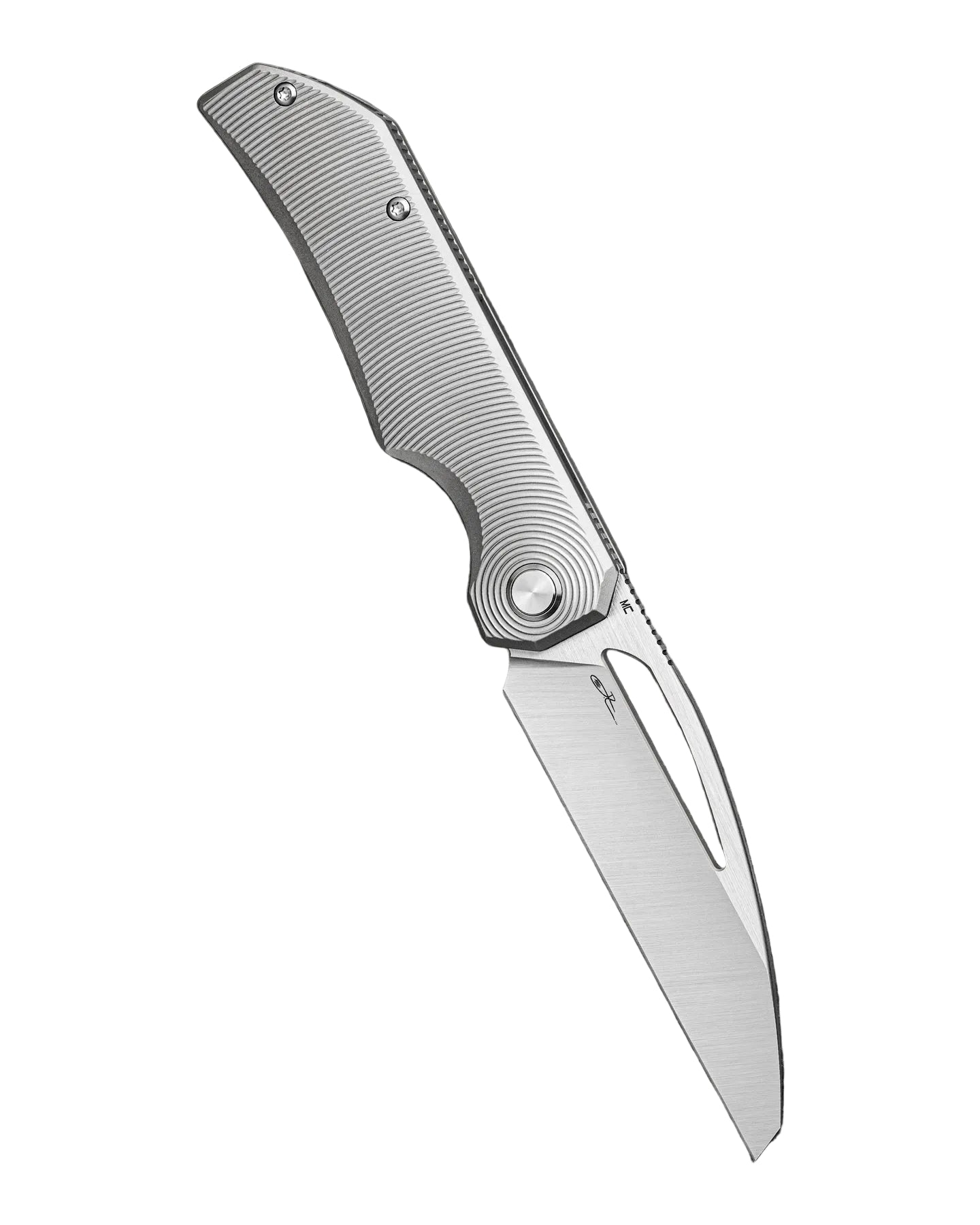 Bestech Taipan BT2503C-L (Left-Hand Version) Hollow Grinds MagnaCut Blade Titanium Handle Frame Lock Folding Knife
