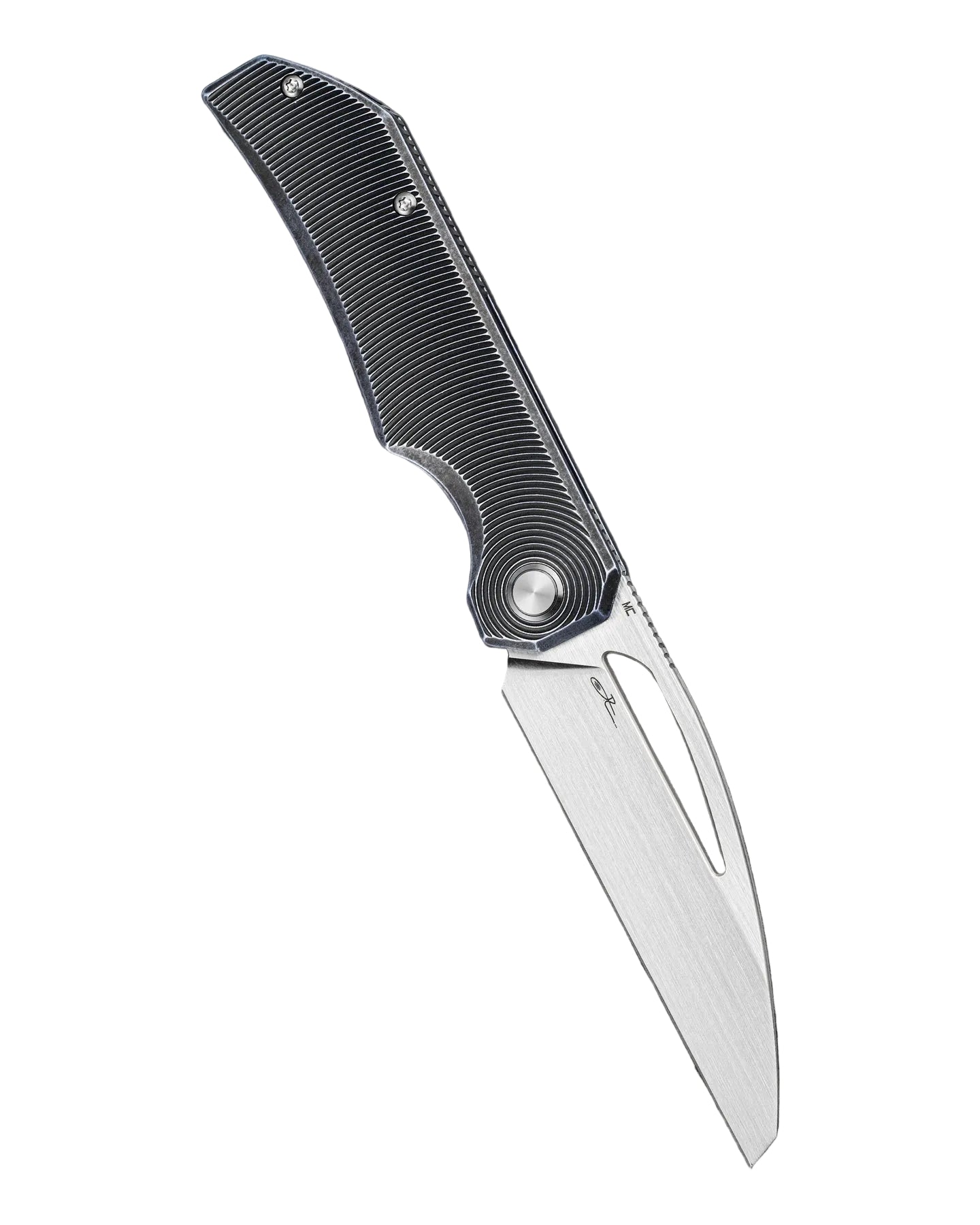 Bestech Taipan BT2503D-L (Left-Hand Version) Hollow Grinds MagnaCut Blade Titanium Handle Frame Lock Folding Knife