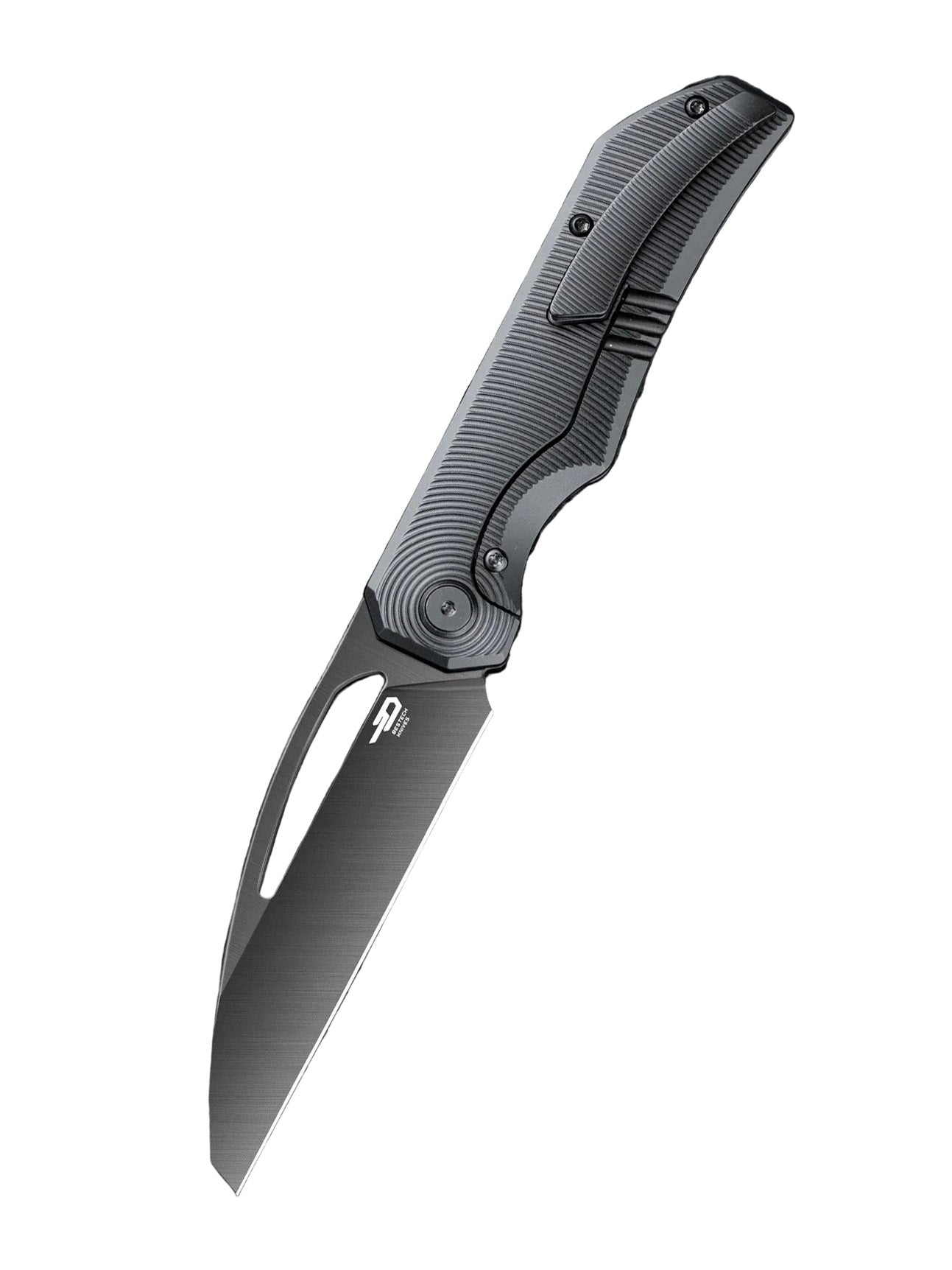 Bestech Taipan BT2503E-L (Left-Hand Version) Hollow Grinds MagnaCut Blade Titanium Handle Frame Lock Folding Knife
