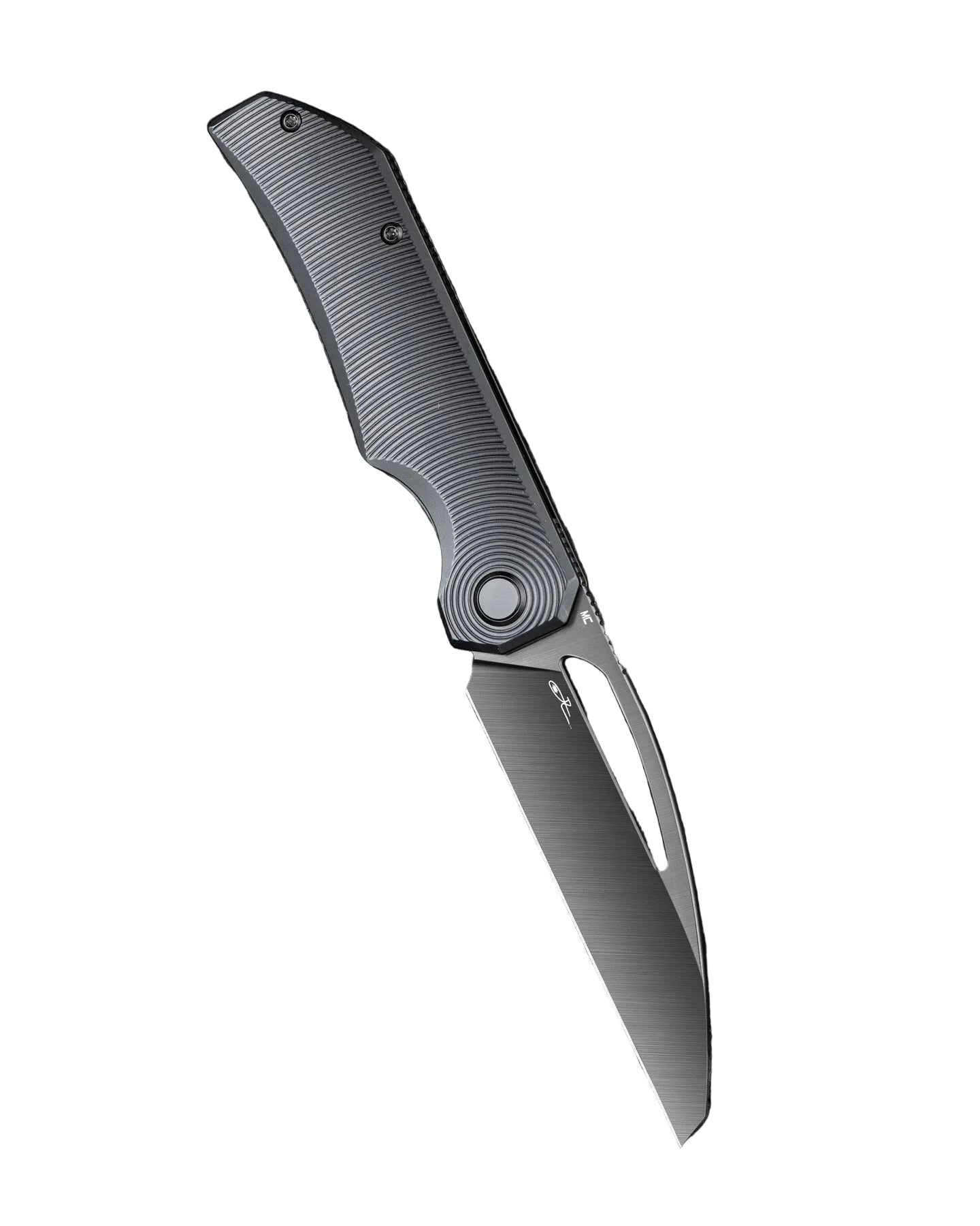 Bestech Taipan BT2503E-L (Left-Hand Version) Hollow Grinds MagnaCut Blade Titanium Handle Frame Lock Folding Knife