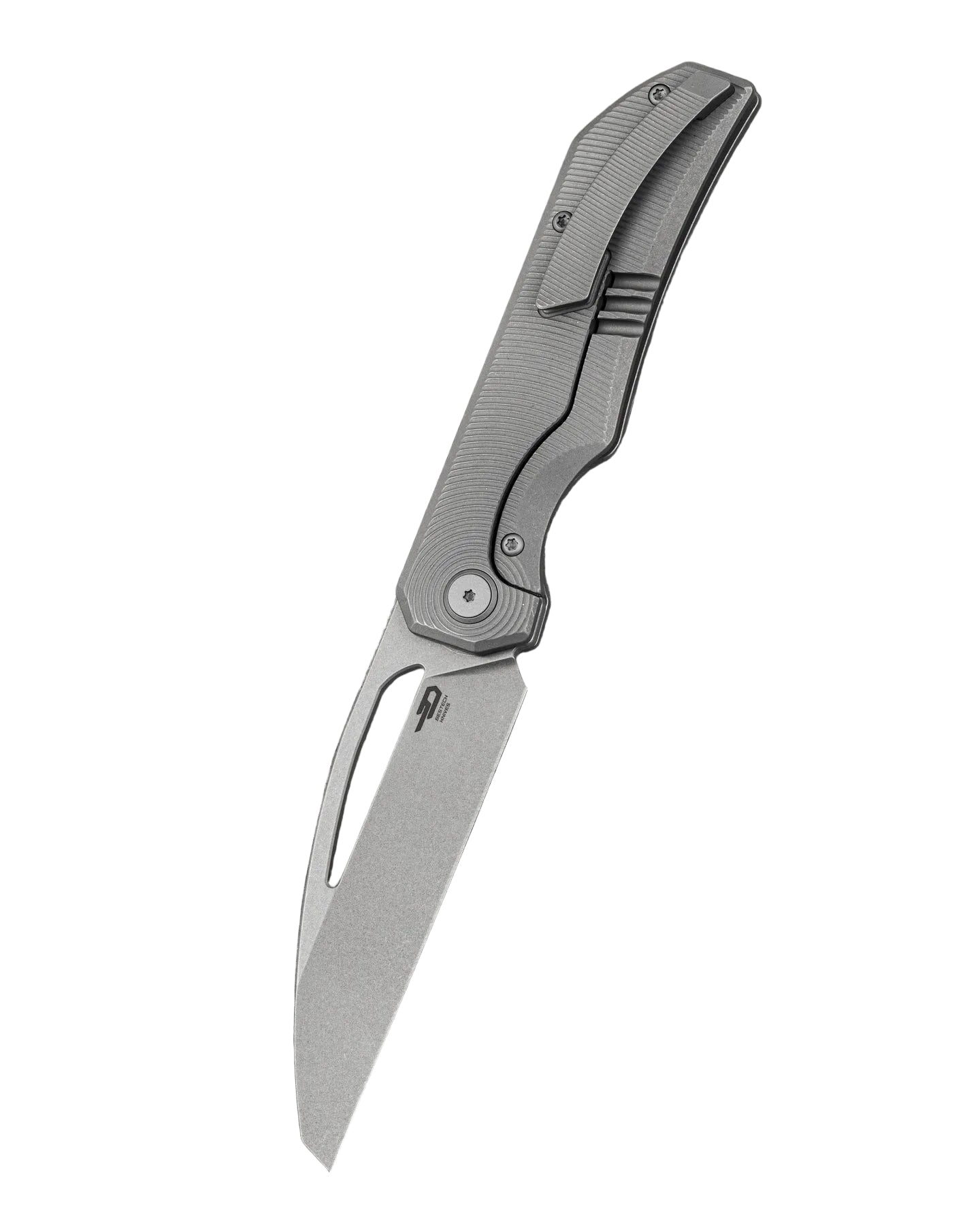 Bestech Taipan BT2503F-L (Left-Hand Version) Hollow Grinds MagnaCut Blade Titanium Handle Frame Lock Folding Knife
