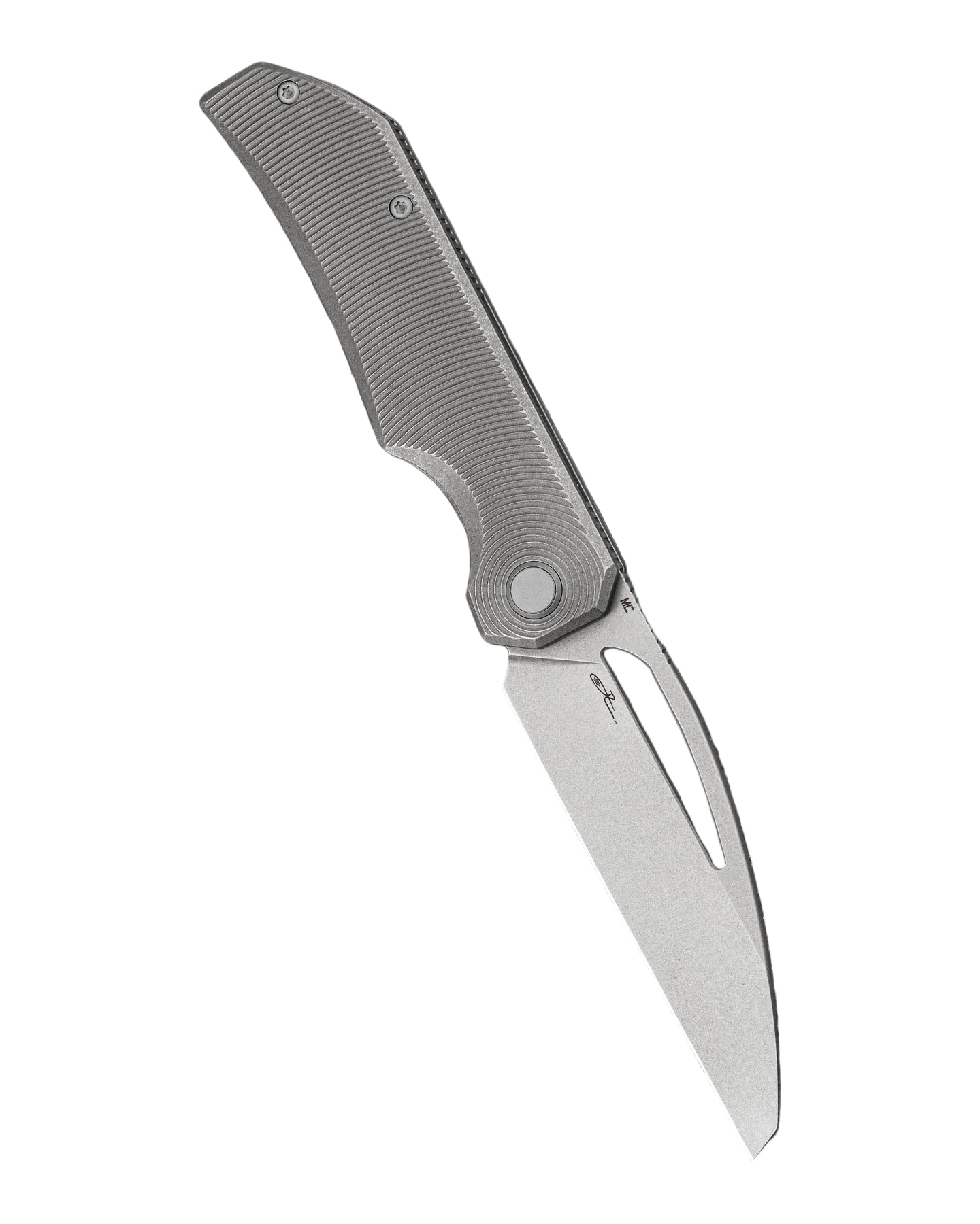 Bestech Taipan BT2503F-L (Left-Hand Version) Hollow Grinds MagnaCut Blade Titanium Handle Frame Lock Folding Knife