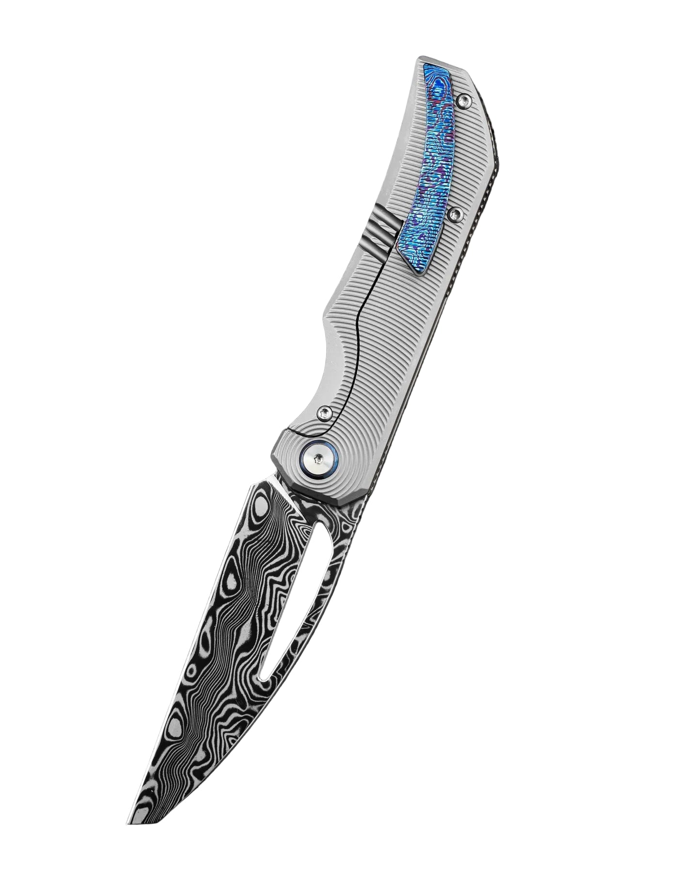 Bestech Taipan BT2503G Damascus Blade Titanium+Timascus Handle Frame Lock Folding Knife