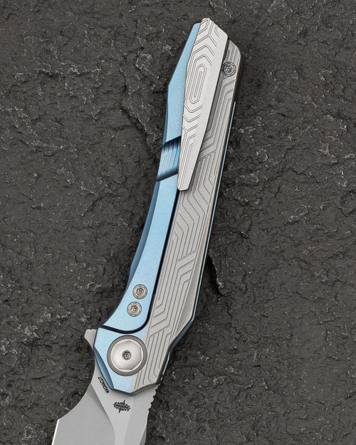 Bestech Wet Nellie BT2505A MagnaCut Blade Titanium Handle Button Frame Lock