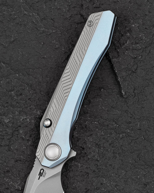 Bestech Wet Nellie BT2505A MagnaCut Blade Titanium Handle Button Frame Lock