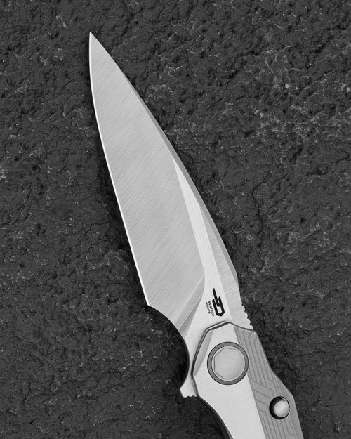 Bestech Wet Nellie BT2505B MagnaCut Blade Titanium Handle Button Frame Lock