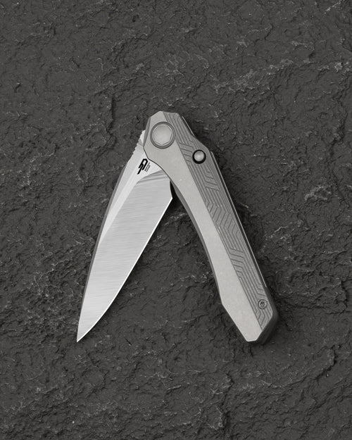 Bestech Wet Nellie BT2505B MagnaCut Blade Titanium Handle Button Frame Lock