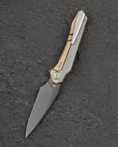 Bestech Wet Nellie BT2505D MagnaCut Blade Titanium Handle Button Frame Lock