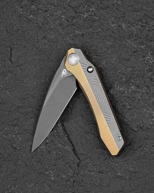 Bestech Wet Nellie BT2505D MagnaCut Blade Titanium Handle Button Frame Lock