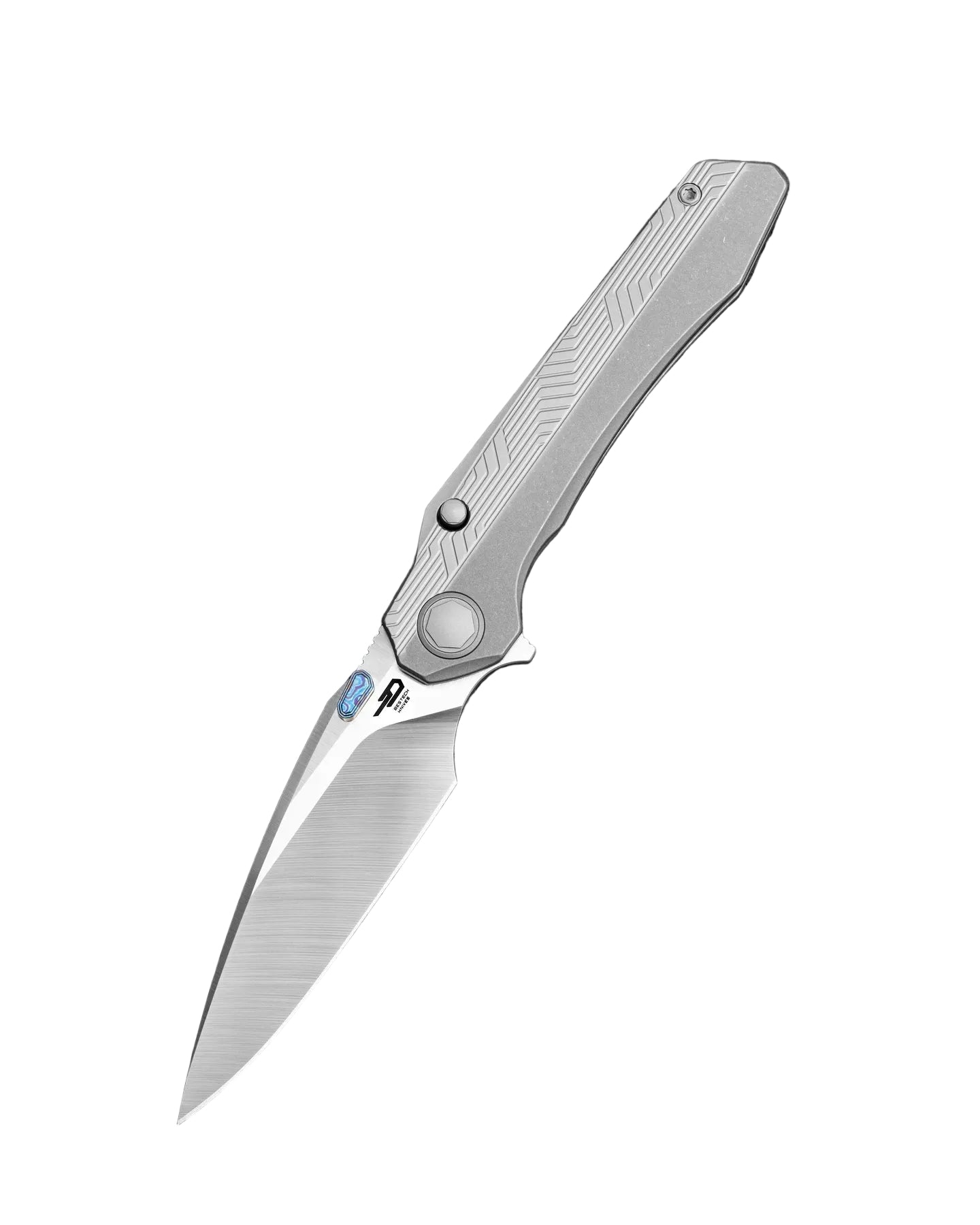Bestech Wet Nellie BT2505E MagnaCut Blade Titanium Handle Button Frame Lock Folding Knife