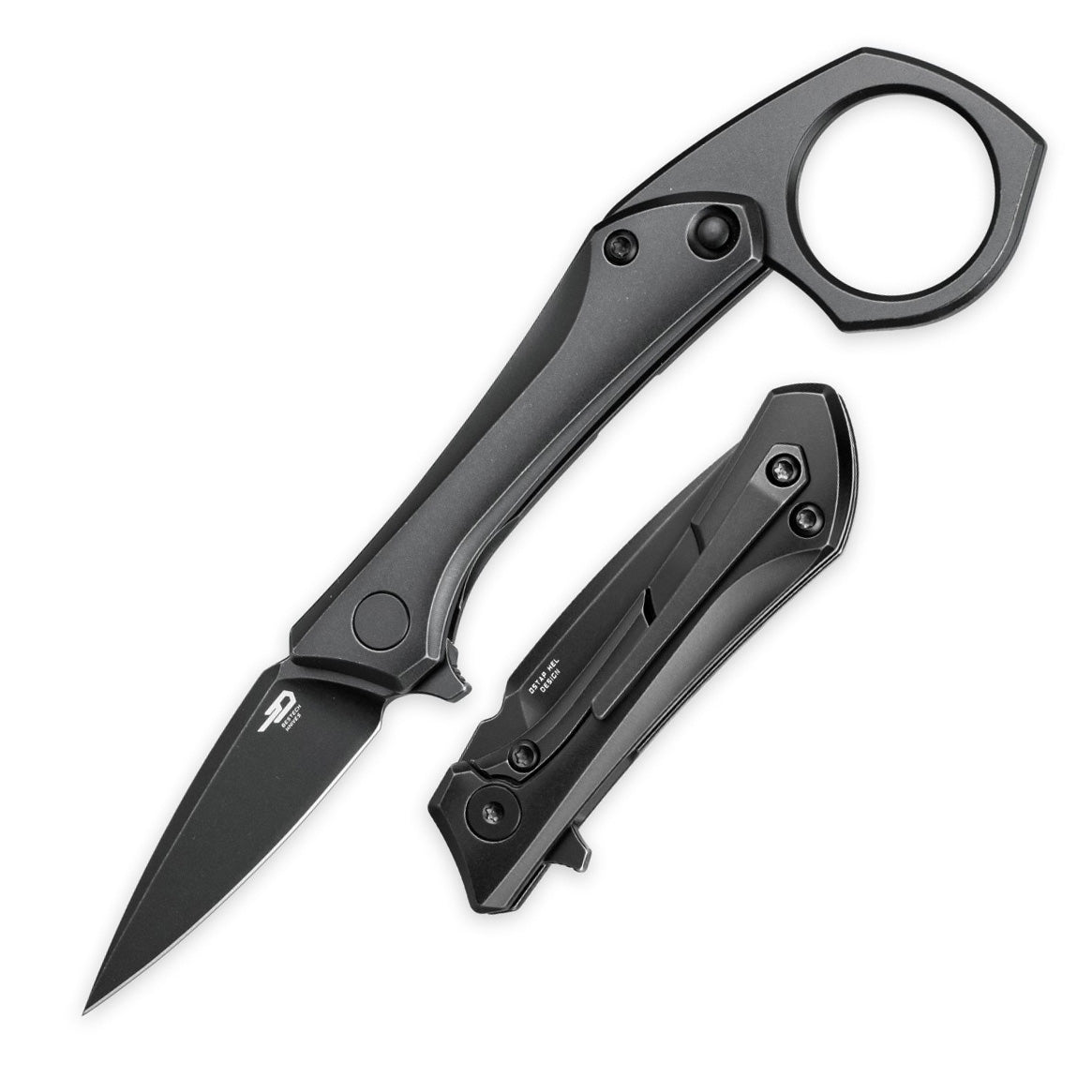 Bestech DUCI BT2605C Black CPM-20CV Blade Titanium Handle Frame Lock Folding Knives