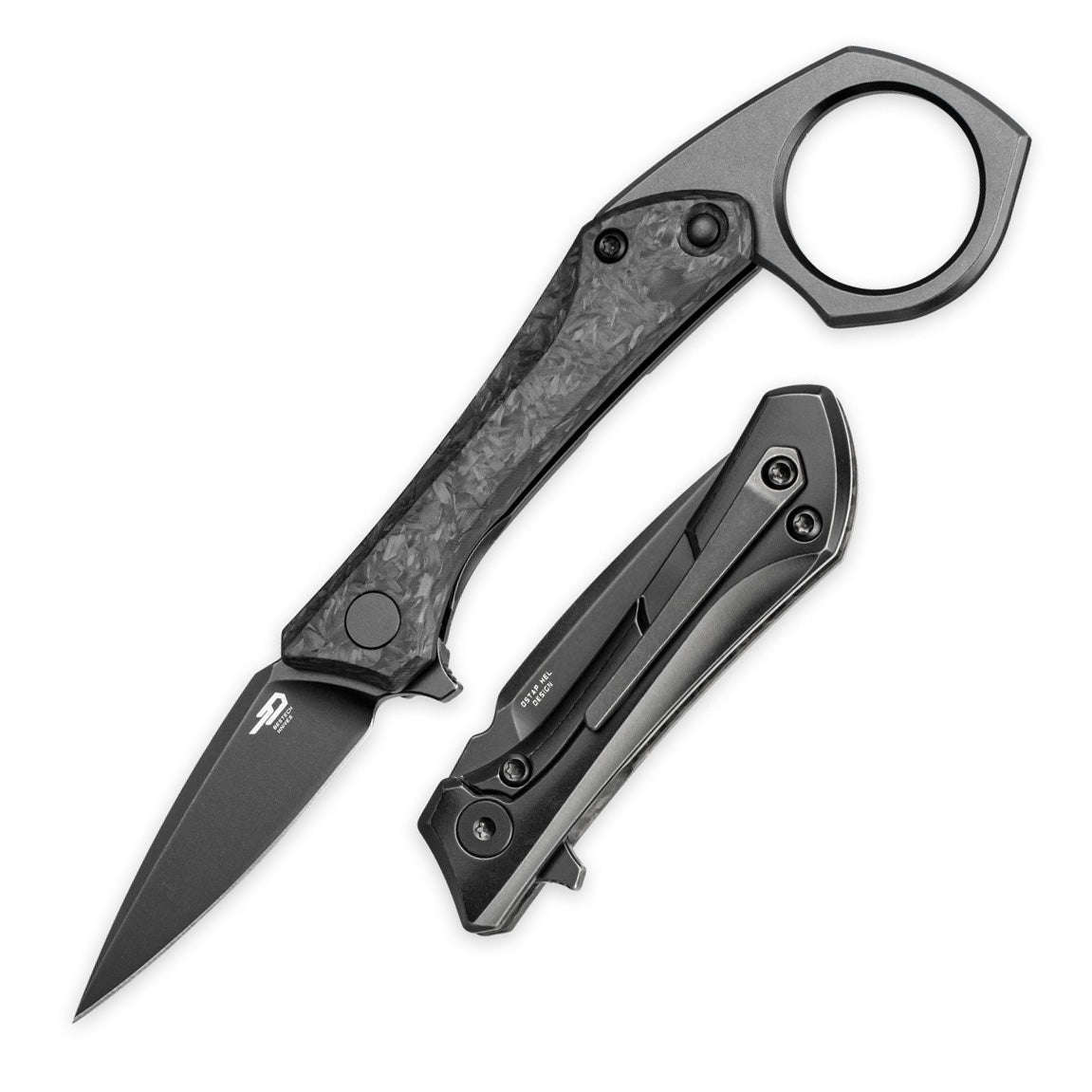 Bestech DUCI BT2605F Black CPM-20CV Blade Titanium Handle Frame Lock Folding Knives