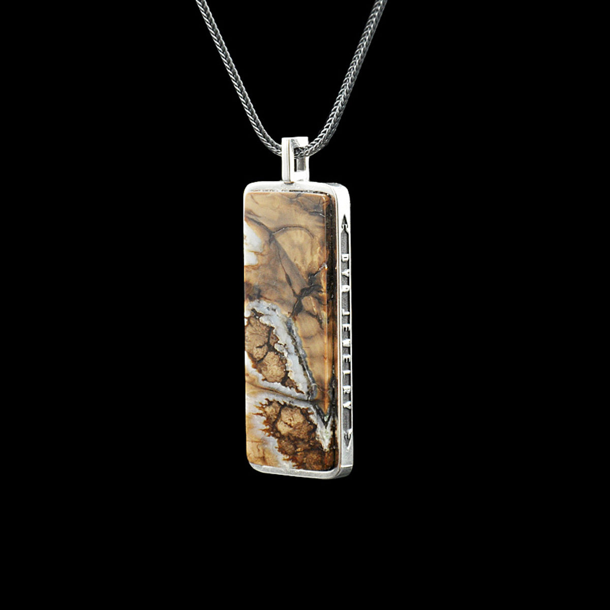 DYQ Jewelry Nothing To Worry Pendant 925 Silver Fossil Mammoth tooth Inlay One OFF