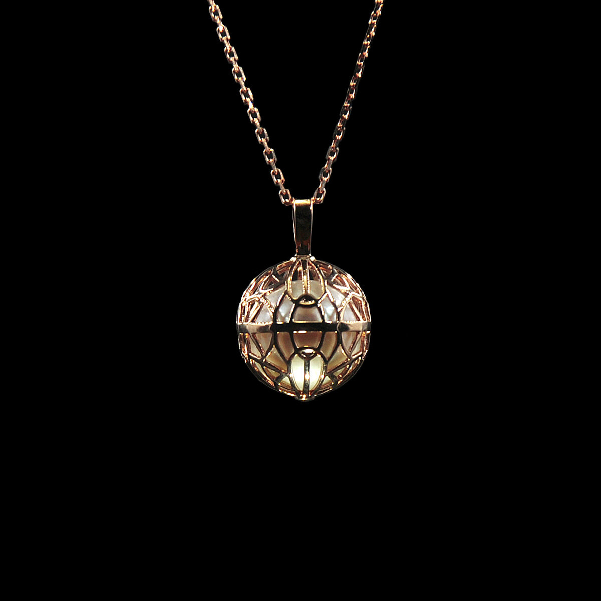 DYQ Jewelry Pearl 18K Rose Gold Necklace Pendant Women's Jewelry