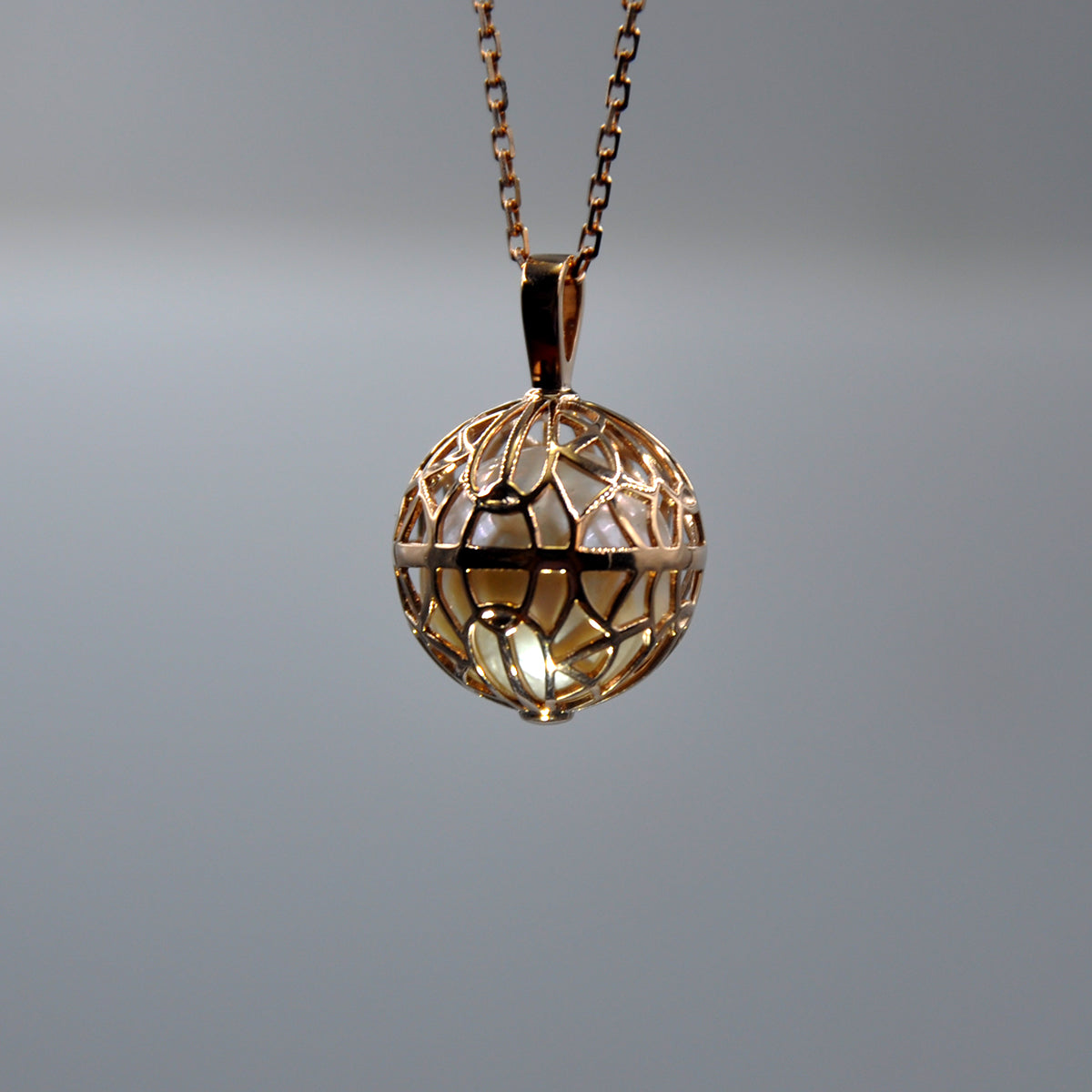 DYQ Jewelry Pearl 18K Rose Gold Necklace Pendant Women's Jewelry