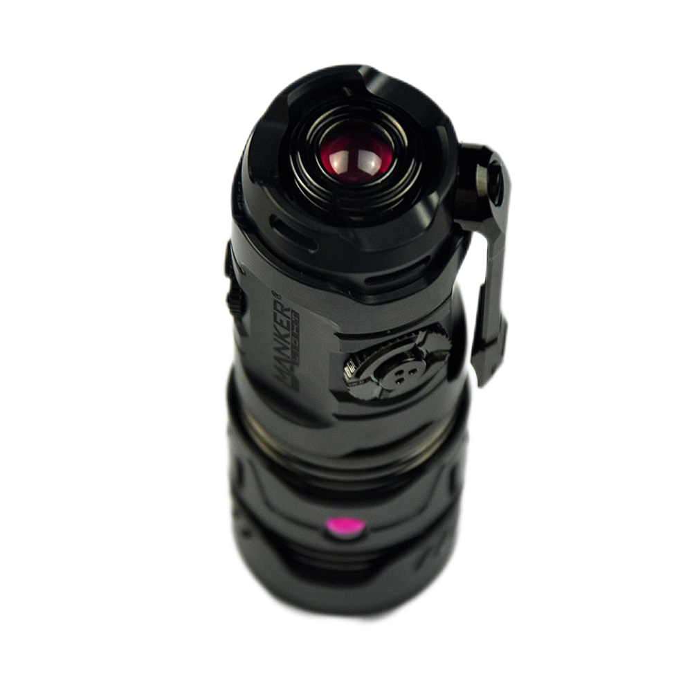 Mankerlight Timeback III EDC Flashlight Spinner Flashlight Use 18350 Battery Titanium Black