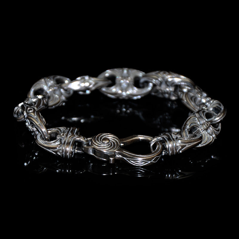 DYQ Jewelry Altas 925 Silver Bracelet For Men Gentleman Bracelet Mens Cuff Bracelets