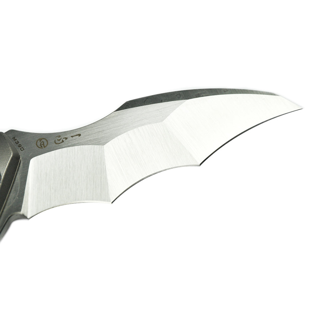 Maxace Dragon MDG02 M390 Satin Blade Titanium Handle Frame Lock Folding Knife yellow screws