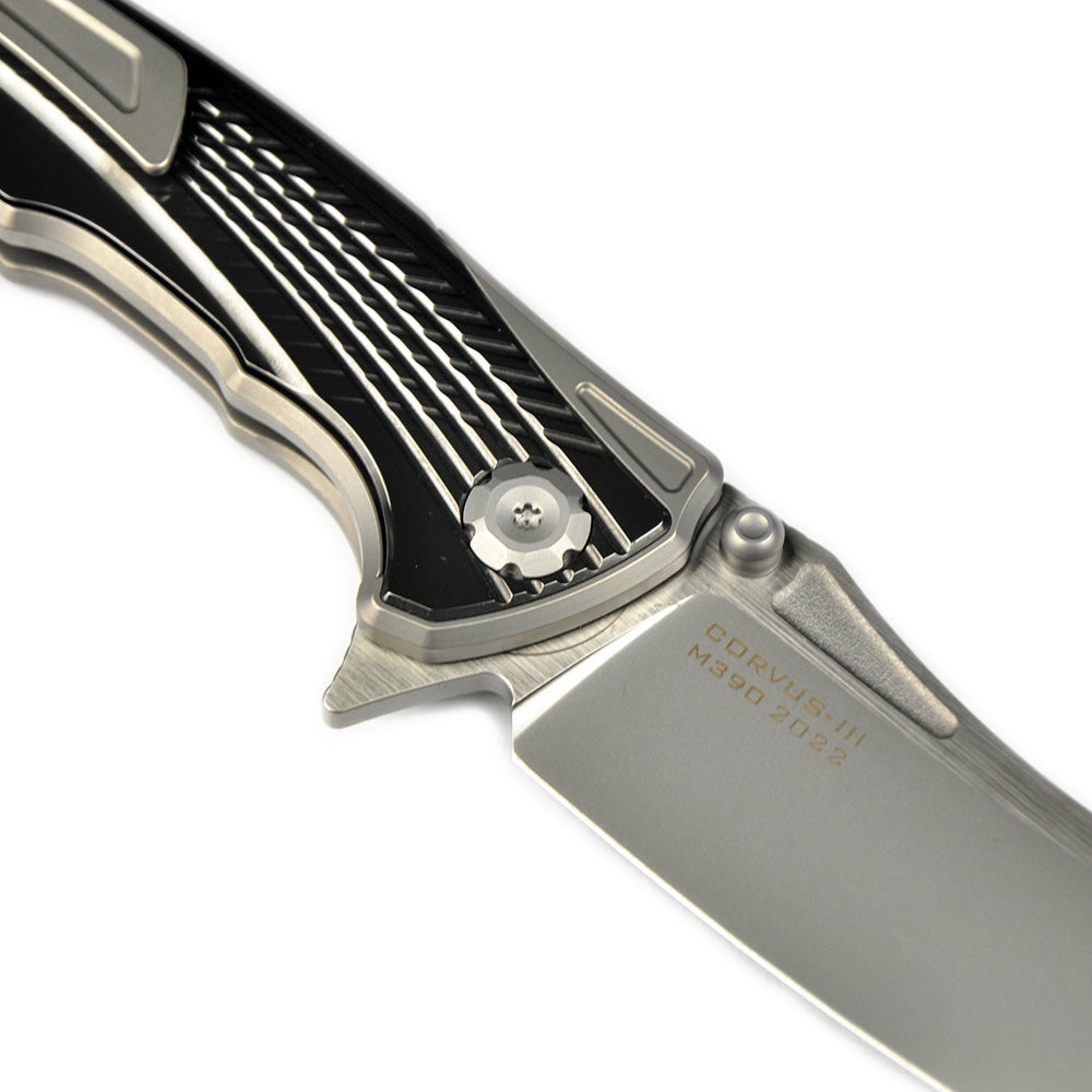 Maxace Corvus-III MC301 M390 Blade Titanium With Zirconium Handle Frame Lock Folding Knife