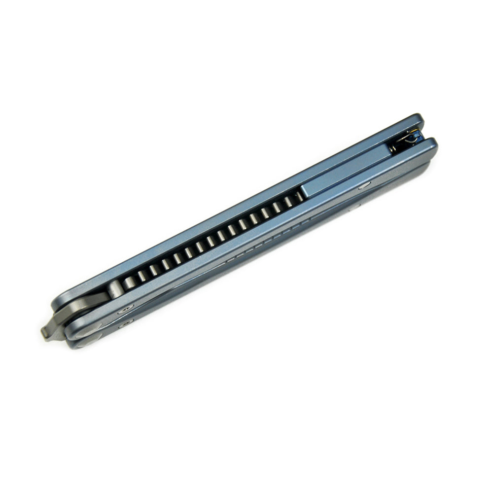 Maxace Knives Loran 2.0 MLR205 M390 Blade Blue Titanium Handle Balisong Butterfly Knife