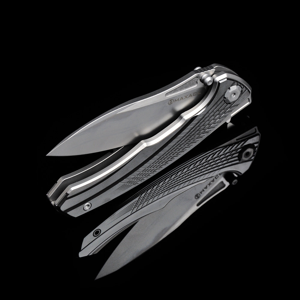 Maxace Corvus-III MC301 M390 Blade Titanium With Zirconium Handle Frame Lock Folding Knife