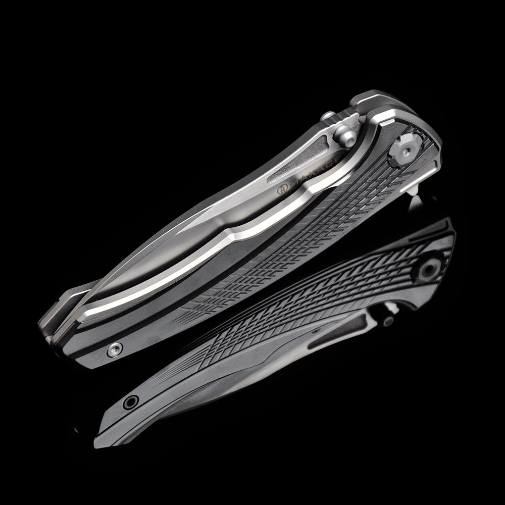 Maxace Corvus-III MC301 M390 Blade Titanium With Zirconium Handle Frame Lock Folding Knife