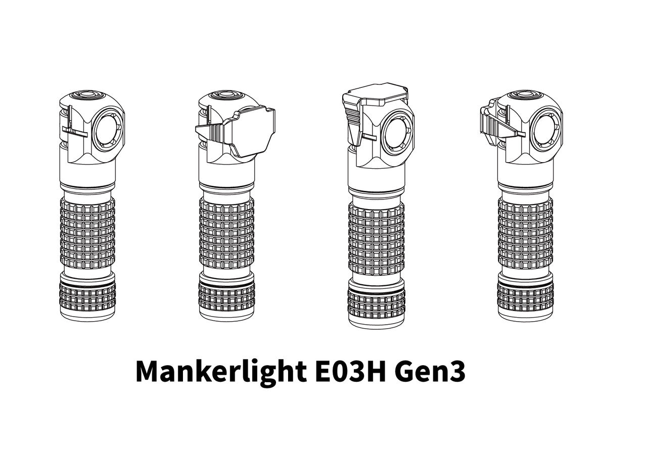 Mankerlight E03H III 1200 Lumens 14500 / AA Headlamp