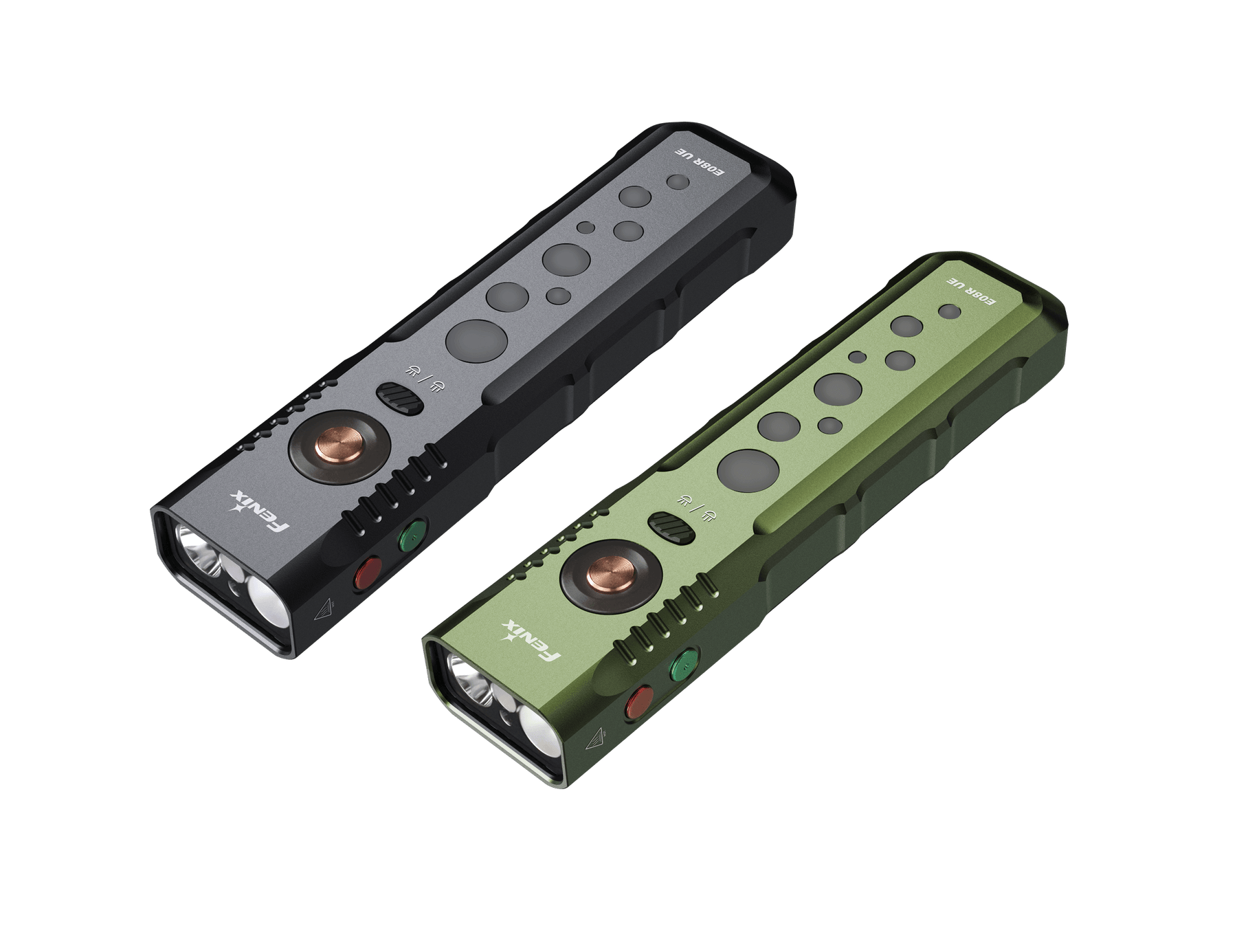 Fenix E08R UE Black Multi-Light EDC Flashlight With Red Light & Green Laser