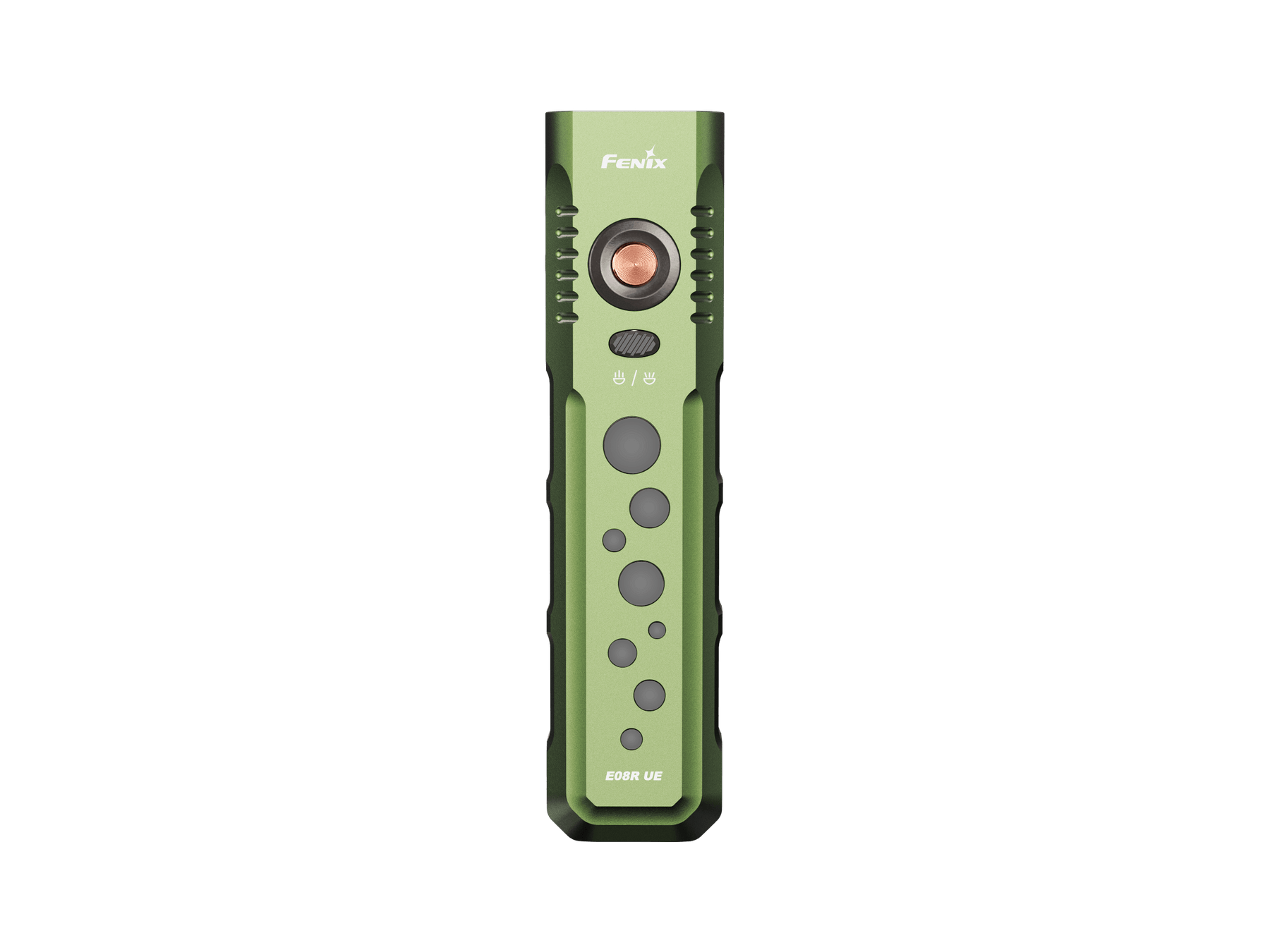 Fenix E08R UE Olive Drab Multi-Light EDC Flashlight With Red Light & Green Laser