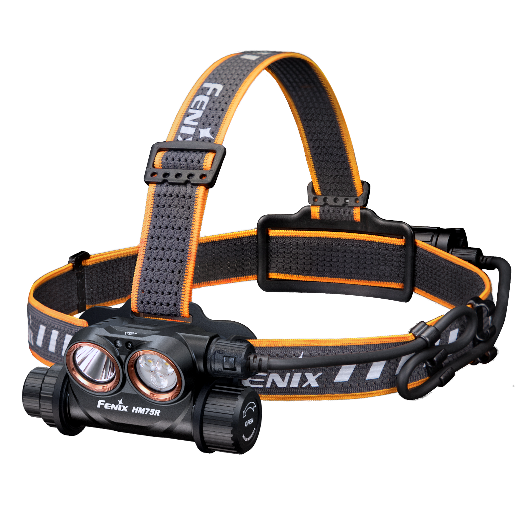 Fenix HM75R Rechargeable Industrial Headlamp - 1600 Lumens Split head-mounted industrial headlight
