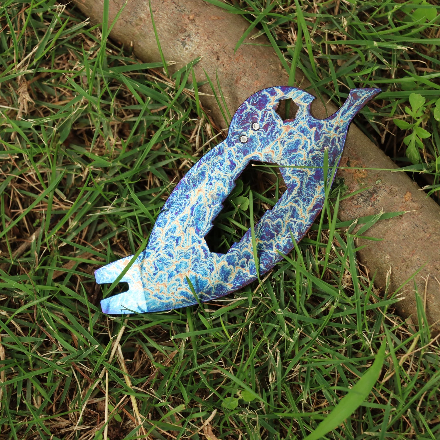 Kansept EDC CrowBar G009A5 Titanium with Lightning Strike Finish Multifunctional EDC Tool