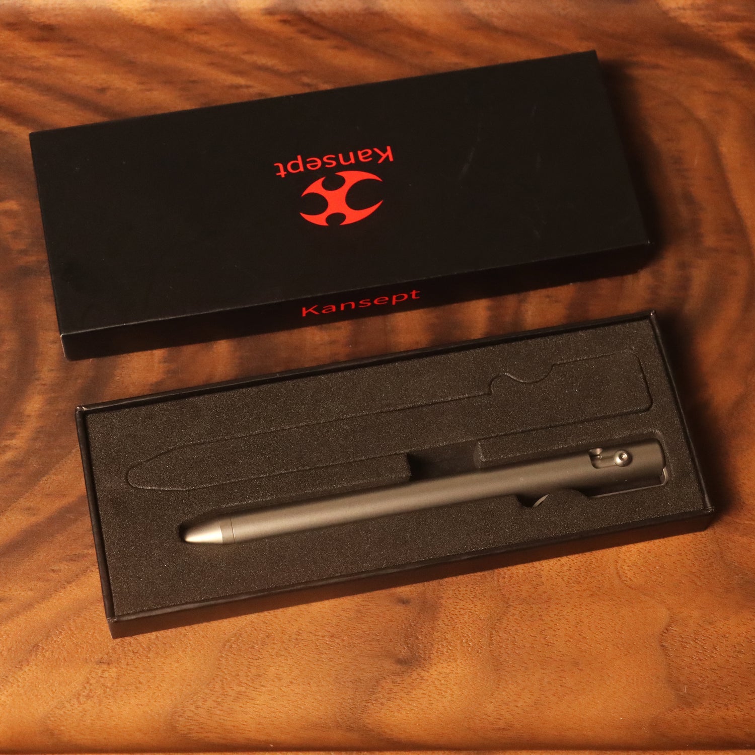 Kansept Titanium EDC Bolt-Action Pen G013H3– Professional Fine Tip Ballpoint Beadblasted Titanium