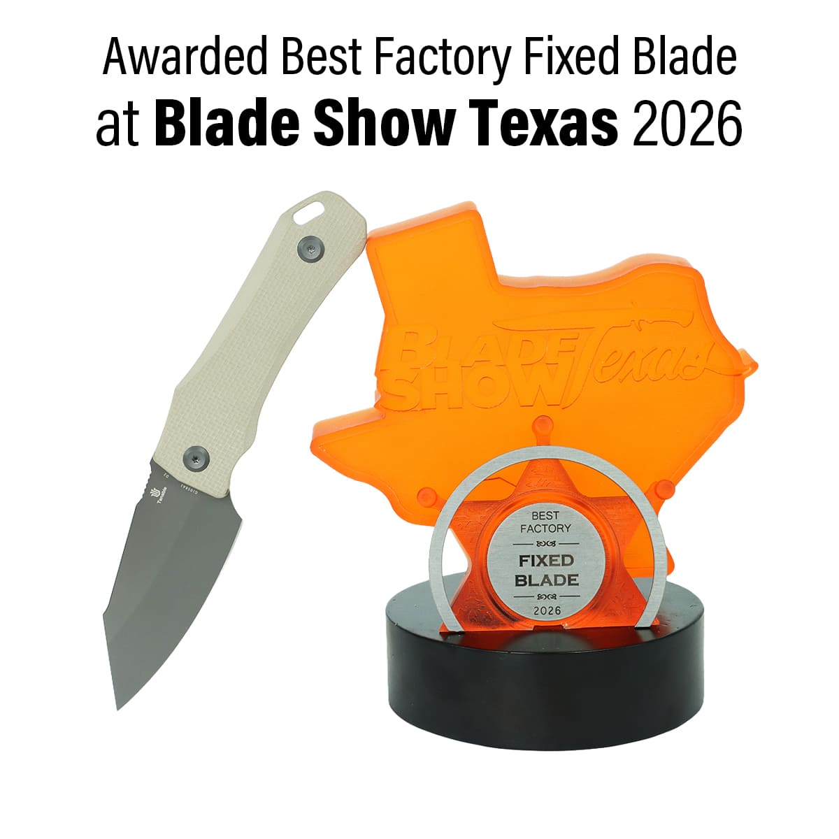 Tenable Loki G1058A1 Gray TiCn Coated D2 Blade Light Sand G10 Handle Fixed Blade Knife