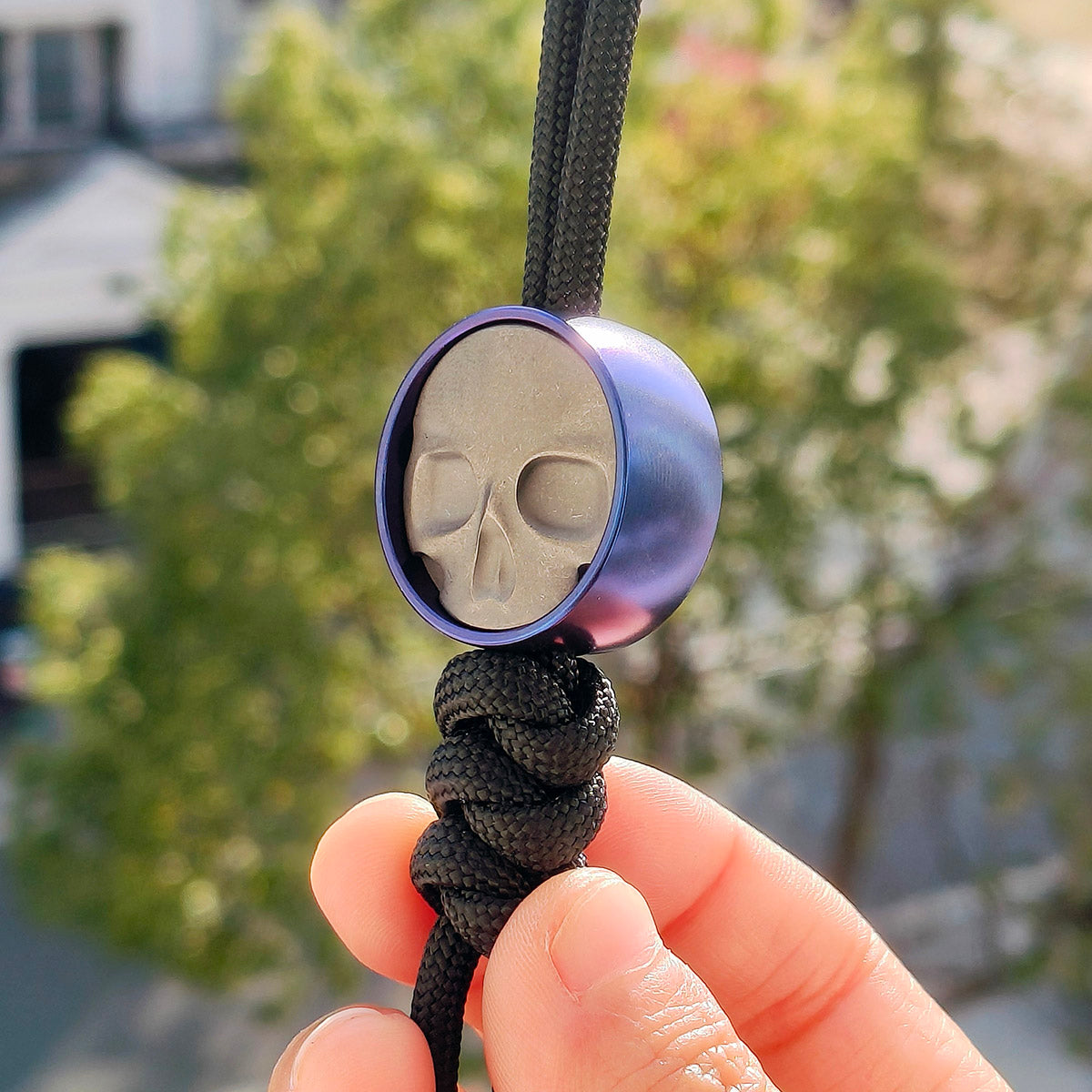 Cpprhd POP Bead Titanium Bottle Opener Limited Paracord Knife Lanyard Bead Anodized Purple