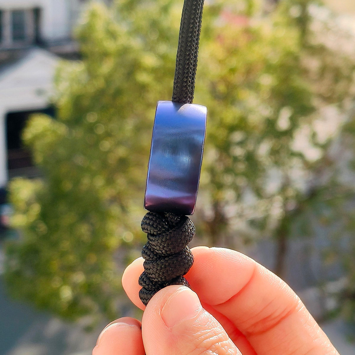 Cpprhd POP Bead Titanium Bottle Opener Limited Paracord Knife Lanyard Bead Anodized Purple