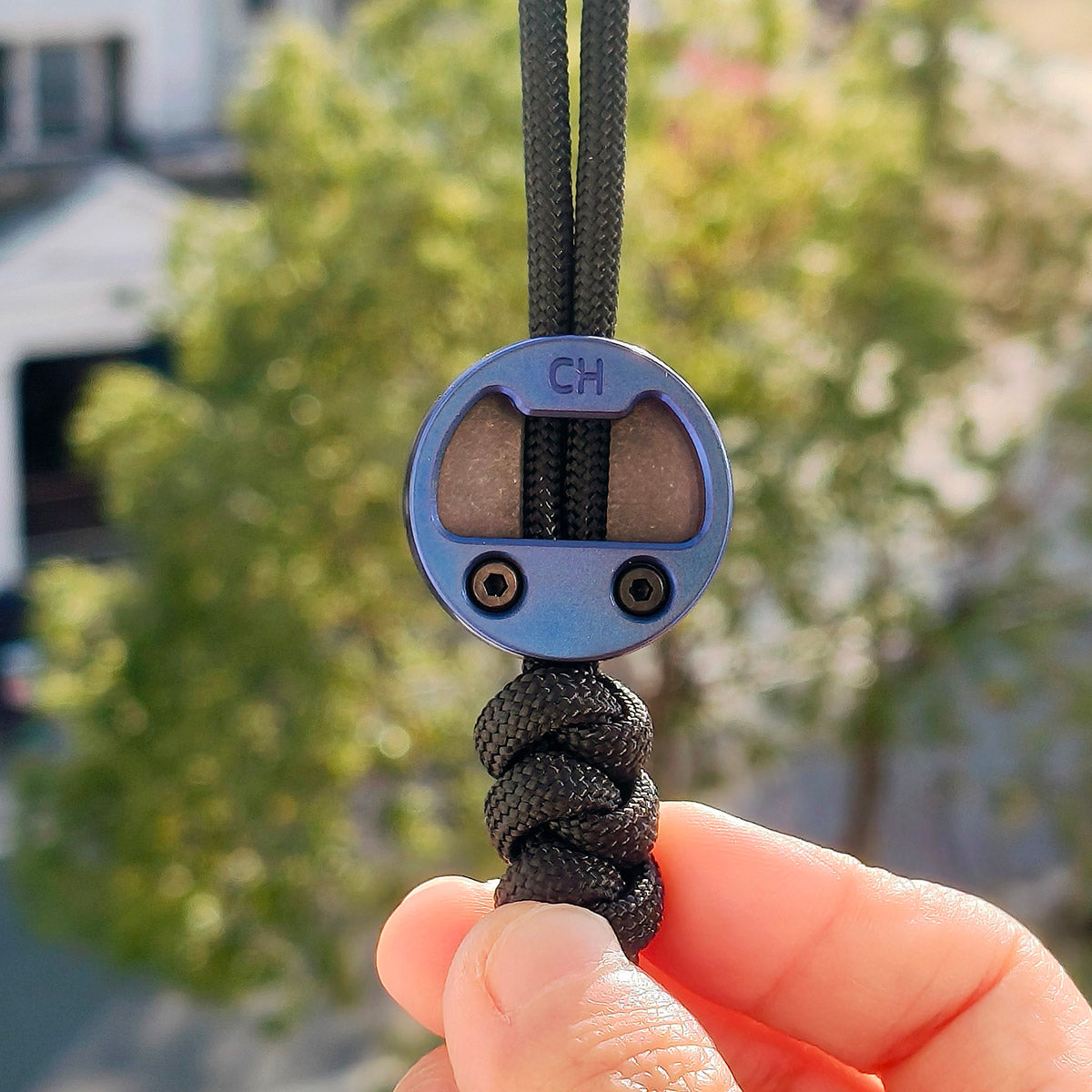 Cpprhd POP Bead Titanium Bottle Opener Limited Paracord Knife Lanyard Bead Anodized Purple