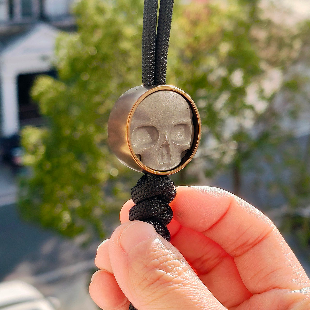 Cpprhd POP Bead Titanium Bottle Opener Limited Paracord Knife Lanyard Bead Anodized Brown