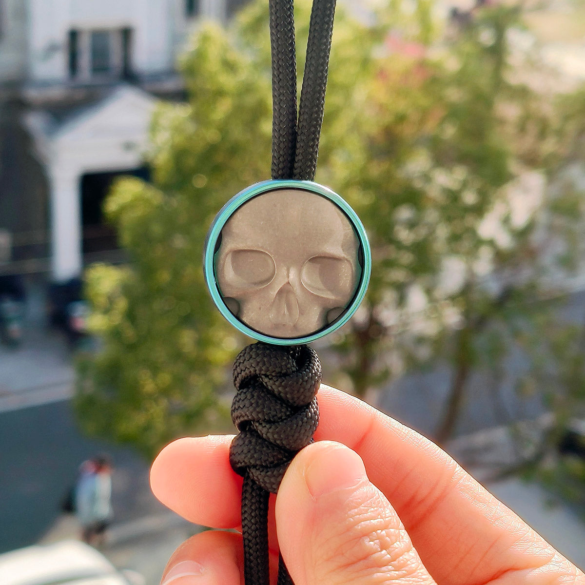 Cpprhd POP Titanium Bottle Opener Limited Paracord Knife Lanyard Bead Anodized Green