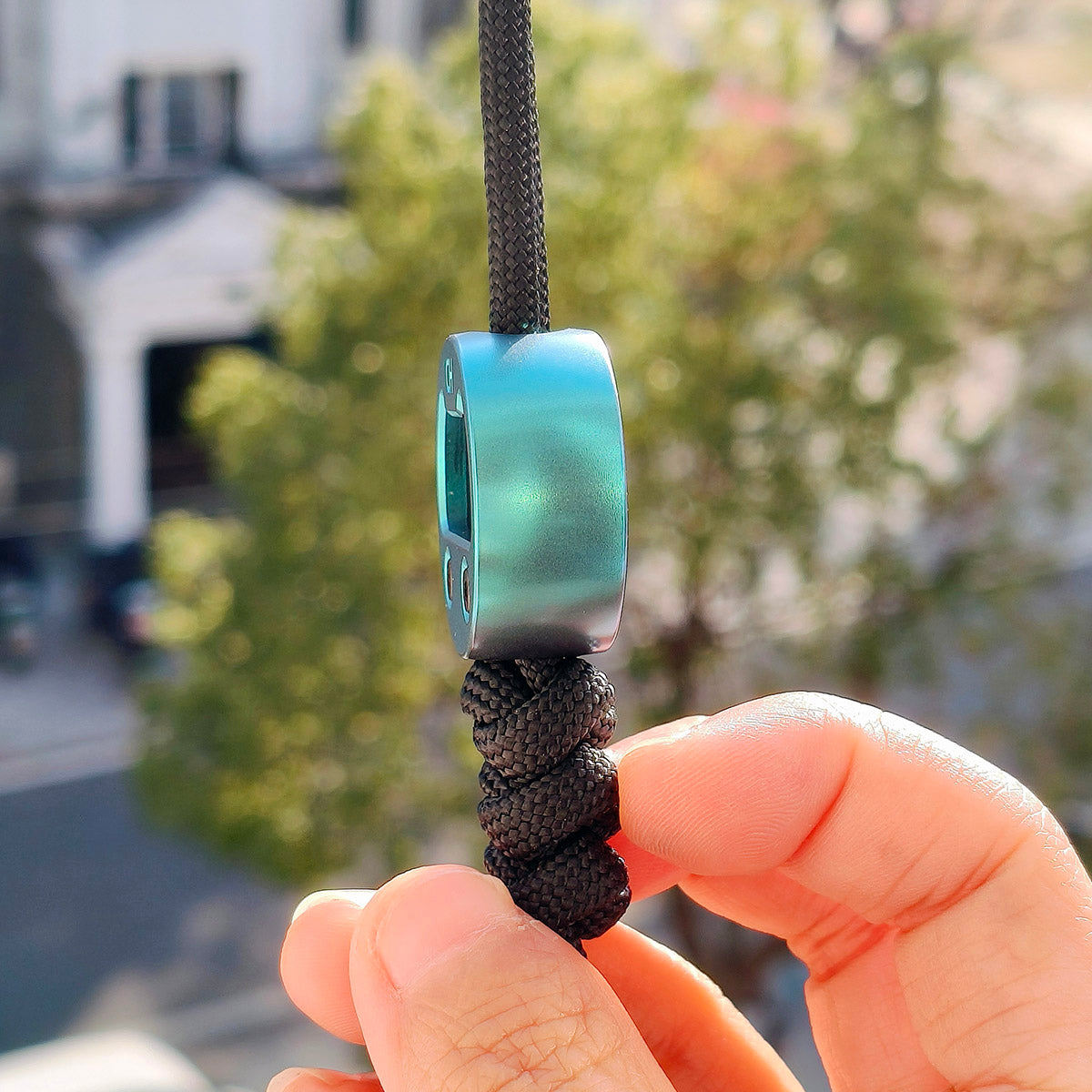 Cpprhd POP Titanium Bottle Opener Limited Paracord Knife Lanyard Bead Anodized Green