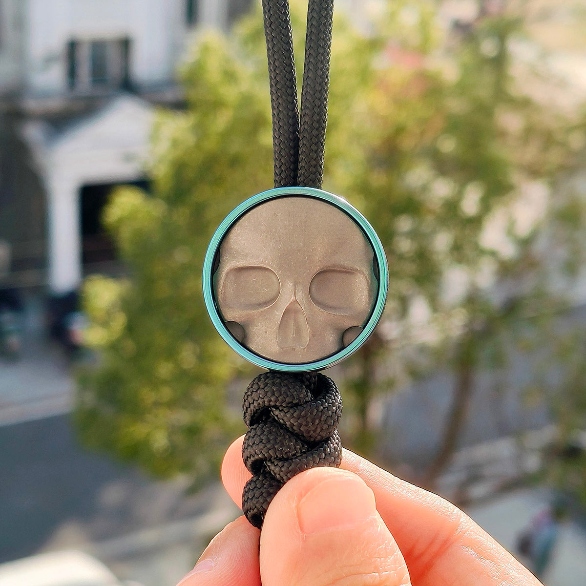 Cpprhd POP Titanium Bottle Opener Limited Paracord Knife Lanyard Bead Anodized Green